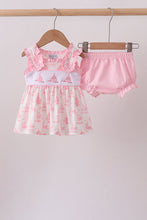 Pink Sailboat Embroidered Bloomer Set - ARIA KIDS