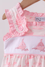 Pink Sailboat Embroidered Bloomer Set - ARIA KIDS