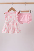 Pink Sailboat Embroidered Bloomer Set - ARIA KIDS