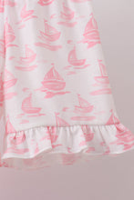 Pink Sailboat Embroidered Set - ARIA KIDS