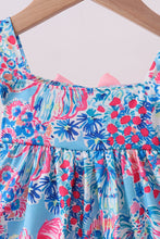 Pink tropical floral print ruffle shorts set - ARIA KIDS