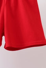 Blue Fire Engine Stripe Embroidered Set - ARIA KIDS