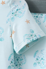 Blue Turtle Bamboo Pajama Set