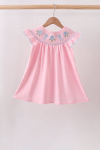 Pink Hydrangea Bow Smocked Dress - ARIA KIDS