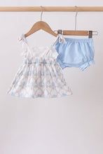 Blue Floral Bloomer Set - ARIA KIDS