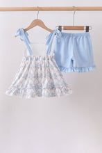Blue Floral Ruffle Set - ARIA KIDS