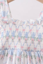 Blue Floral Ruffle Dress - ARIA KIDS