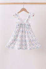 Blue Floral Ruffle Dress - ARIA KIDS