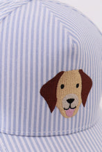 Puppy Embroidered Seersucker Cap - ARIA KIDS