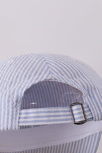 Puppy Embroidered Seersucker Cap - ARIA KIDS