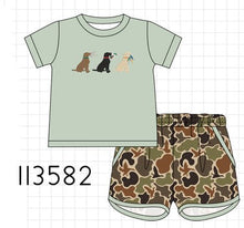 Camo Hunting Embroidered Shorts Set