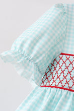 Blue Apple Smocked Dress - ARIA KIDS