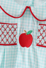Blue Apple Smocked Bubble - ARIA KIDS