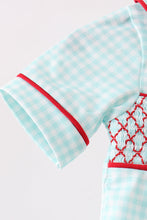 Blue Apple Smocked Bubble - ARIA KIDS