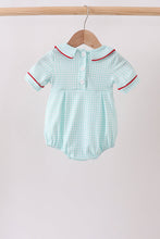 Blue Apple Smocked Bubble - ARIA KIDS