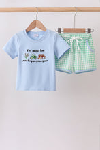 Blue Farm Embroidered Set - ARIA KIDS