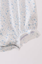 Blue Floral Embroidered Bubble - ARIA KIDS