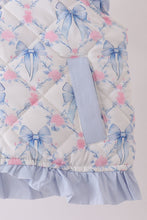 Sky floral bow ruffle vest - ARIA KIDS