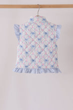 Sky floral bow ruffle vest - ARIA KIDS