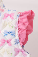 Hot pink bow ruffle vest - ARIA KIDS