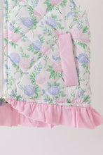 Pink floral ruffle vest - ARIA KIDS
