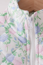 Pink floral ruffle vest - ARIA KIDS