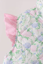 Pink floral ruffle vest - ARIA KIDS