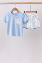 Blue Sailboat Shorts Set - ARIA KIDS