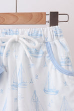 Blue Sailboat Shorts Set - ARIA KIDS