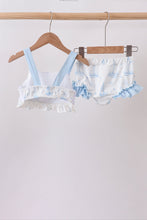 Blue Sailboat Smocked 2PC Swimsuit - ARIA KIDS