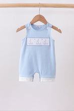 Blue Sailboat Embroidered Jon Jon - ARIA KIDS