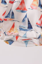 Blue Sailboat Smocked Bubble - ARIA KIDS