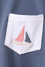 Blue Sailboat Print Shorts Set - ARIA KIDS