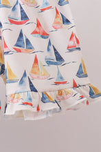 Blue Sailboat Smocked Ruffle Shorts Set - ARIA KIDS
