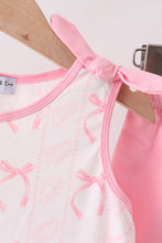 Pink Bow Print Ruffle Shorts Set - ARIA KIDS