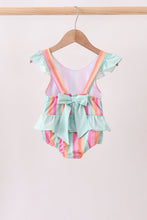 Rainbow Stripe UPF Swim One-Piece