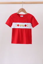 Red School Bus Smocked top - ARIA KIDS