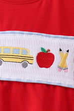 Red School Bus Smocked top - ARIA KIDS