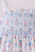Blue Floral Smocked Bloomer Set - ARIA KIDS