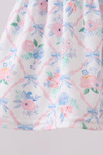 Blue Floral Smocked Bloomer Set - ARIA KIDS