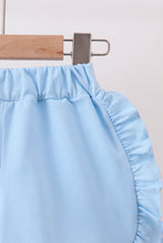 Blue Floral Smocked Ruffle Shorts Set - ARIA KIDS