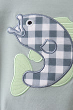 Green Fish Applique Bubble - ARIA KIDS