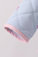 Blue corduroy bow embroidery ruffle jacket - ARIA KIDS