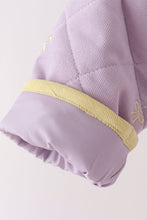 Purple corduroy bow embroidery ruffle jacket - ARIA KIDS