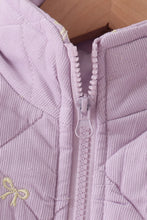 Purple corduroy bow embroidery ruffle vest - ARIA KIDS