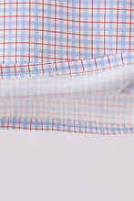 Blue Apple Embroidered Plaid Shorts Set