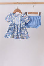 Blue Floral Print Bloomer Set - ARIA KIDS