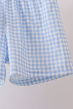 Blue Pumpkin Embroidered Gingham Shorts Set - ARIA KIDS