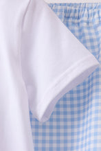 Blue Pumpkin Embroidered Gingham Shorts Set - ARIA KIDS