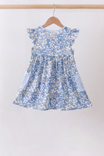 Blue Floral Print Dress
